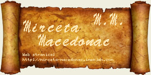 Mirčeta Macedonac vizit kartica